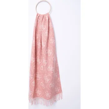 Šála Růžová oboustranná šála s logem GUESS AW5217 VIS03, univerzální velikost