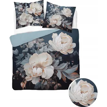 Povlečení BAVLNA POVLEČENÍ BÍLÉ KVĚTY DÁREK SVATBA DAR