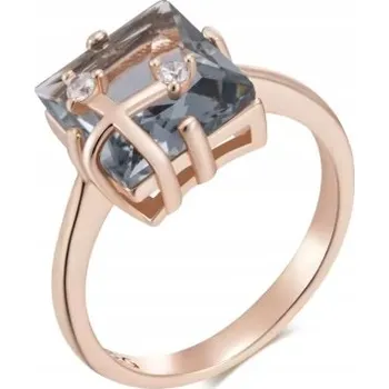 Prsten Prstýnek zlacený zlatem 585, měď, barva růžového zlata, velikost 19mm/20