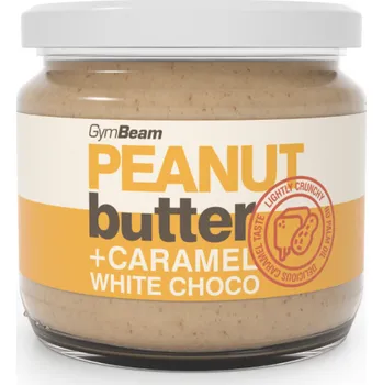 Arašídové máslo s karamelovou bílou čokoládou - GymBeam Balení (g): 18 x 340 g