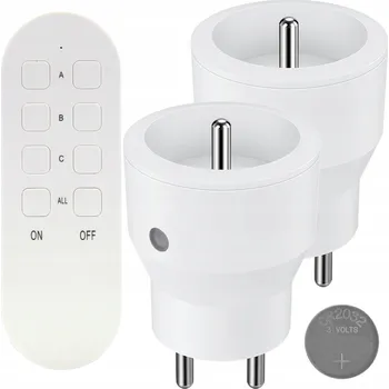 Elektrická zásuvka Virone Sada 2 bezdrátových zásuvek 230V dálkově ovládaných pilotem