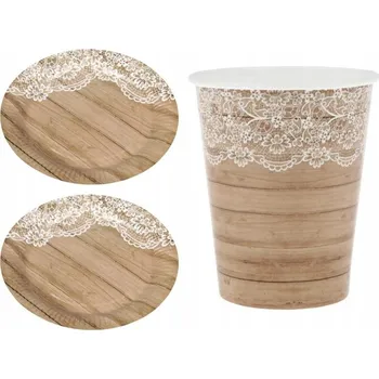 Talíř PAPÍROVÉ TALÍŘE, KELÍMKY SADA PRO 6 OSOB DECOR 18ks