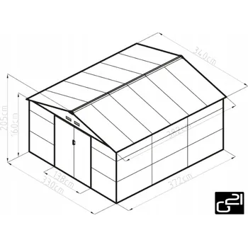 Zahradní domek Zahradní domek G21 372 x 330 cm