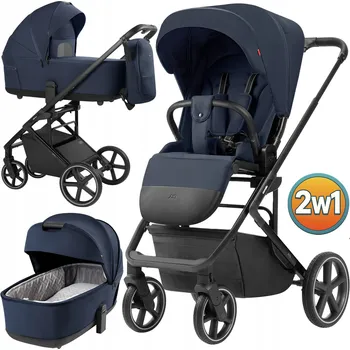 Kočárek Dětský kočárek 2v1 CARRELLO Alfa CRL-6522 Denim Blue (Džínově modrá)