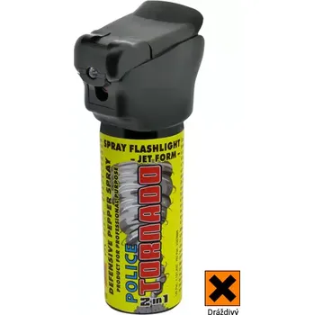 Bojový sport Obranný pepřový sprej se svítilnou Police Tornádo 50ml