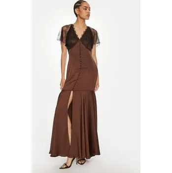 Dámské šaty ROTATE Večerní šaty Nolara 1127042910 Hnědá Slim Fit 38