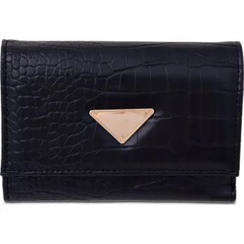 Dámská peněženka černá Elegantní krokodýlí vzor Eko kůže