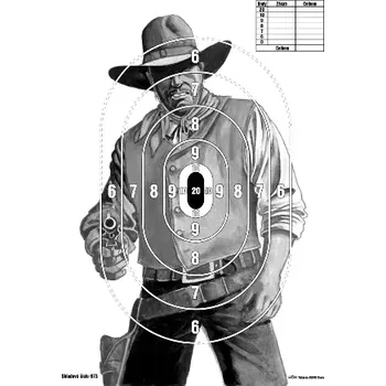 Terč na sportovní střelbu Pistolový terč Bandita