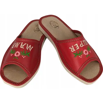 Dámské pantofle Dámské Pantofle jako Dárek ke Dni matek pro super maminku, červené pantofle, velikost 36