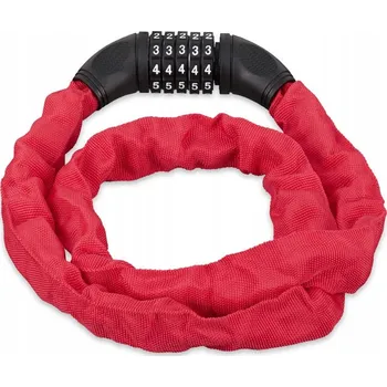 Zámek na kolo RELAXDAYS Zámek na kolo řetězový s kódem ČERVENÝ 120 cm