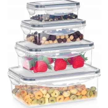 Dóza na potraviny Nádoby na potraviny s víkem a těsněním 4 ks