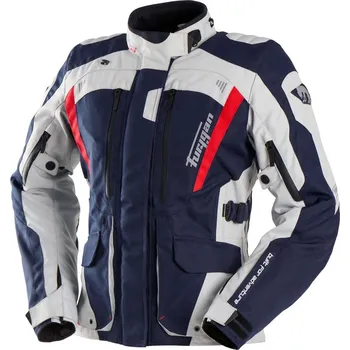 Moto bunda Dámská bunda na motorku Furygan Apalaches Lady Evo modro-béžovo-červená M