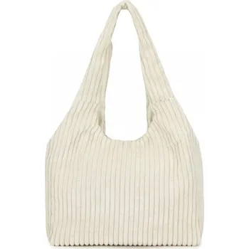 Reverzibilní manšestrová kabelka Miss Lulu - béžová