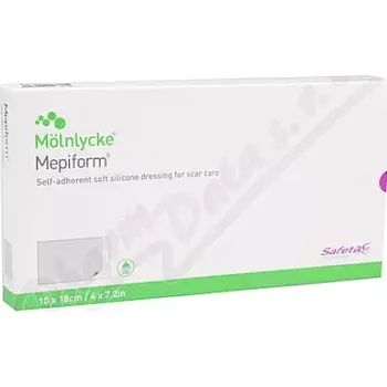Krytí na ránu Mepiform samolep.silik.krytí sterilní 10x18cm 5ks