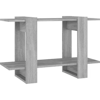 Knihovna Regál na knihy/přepážka, šedý dub sonoma, 80x30x51 cm