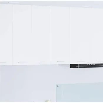 Policová skříň Závěsná skříňka s úložištěm Riga 2 pcs Bílá 30 x 31 x 80 cm