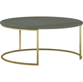 Konferenční stolek Konferenční stolek Rose Hill 80 cm zelený/zlatý