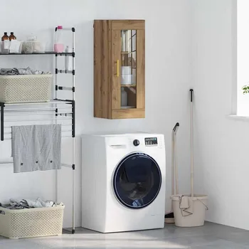 Příborník do zásuvky Nástěnná skříňka Artisanový dub 34,5 x 34 x 90 cm