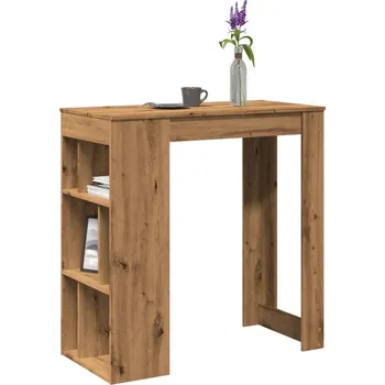 Jídelní stůl Barový stůl s regály dub artisan 102 x 50 x 103,5 cm kompozit