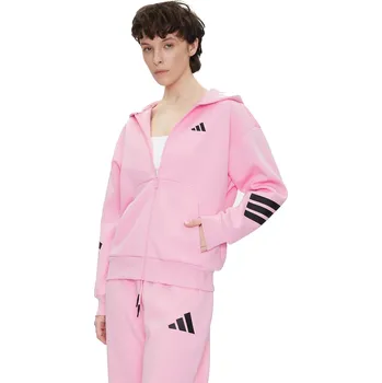 Dámská mikina Dámská mikina se zipem ADIDAS-W FI 3S FZ HD TRUPNK Růžová M
