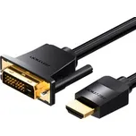 HDMI to DVI (24+1) cable Vention ABFBI 3m, 4K 60Hz/ 1080P 60Hz (black)