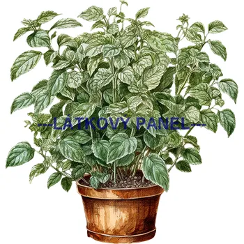 Látkový panel - Bylinky - BY-25 Velikost: 15x15cm, Materiál: Bavlna