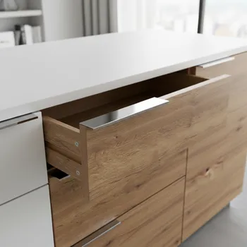 Nábytkové kování Siro Úchytka na hranu CANSAS / Lesklý chrom 48 mm