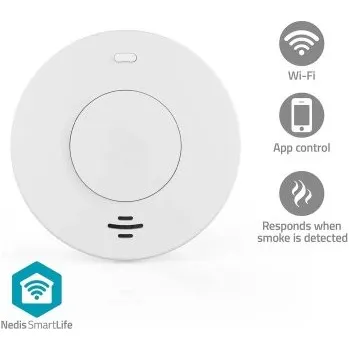 Hlásič požáru SmartLife Detektor Kouře | Napájení z baterie | Životnost snímače: 10 Rok | EN 14604 | Max. životnost baterie: 120 Měsíce | 85 dB