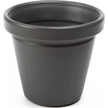 Květináč LAMELA Květináč AGAWA Dluto, průměr 39cm, výška 34cm, antracitová