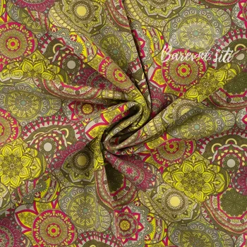 Teplákovina Mandala Orient Khaki (E) (Kvalitní teplákovina z Holandska)