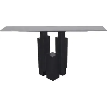 Konzolový stolek Konzolový Stolek Livin Hill černá přírodní 150 x 80 x 30 cm