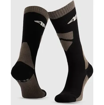 Pánská móda Chlapecké lyžařské ponožky 4F 4F černá | kaki 3496419