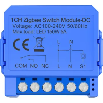 Centrální jednotka pro chytrou domácnost 1kanálový spínací modul ZigBee s bezpotenciálovým kontaktem Avatto ZWSM16-DC32V-1