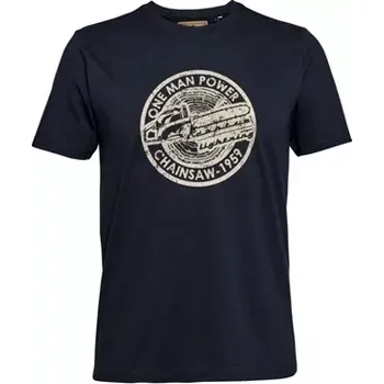 Pánské tričko Tričko CONTRA 59 modré STIHL (042130076) (Legendární potisk: Na tomto tričku je vyobrazena STIHL CONTRA, první jednomužná motorová pila STIHL, která od roku 1959 znamenala revoluci v práci v lese. Pánské tričko s kulatým výstřihem v modré barvě.)