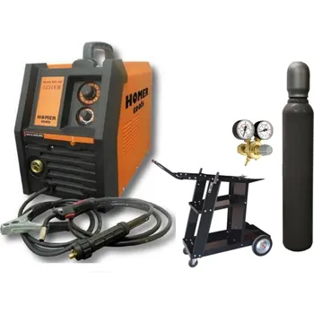 Svářečka ALFA IN HOMER MG-160 + hořák + ventil + lahev + vozík
