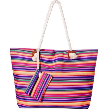Plážová taška Masada velká plážová taška vodoodpudivá se zipem duha 58x38x18 cm