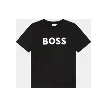 Boss T-Shirt J25P24 M Černá Regular Fit 4Y