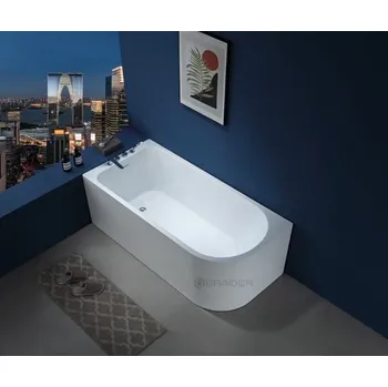 Vana BRAIDER volně stojící rohová vana RESTIA 140 cm BÍLÁ 10.54.0 LEVÁ