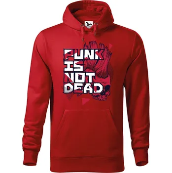 Pánská mikina DOBRÝ TRIKO Pánská mikina s potiskem Punk Velikost pánské mikiny: S, Barva: Červená