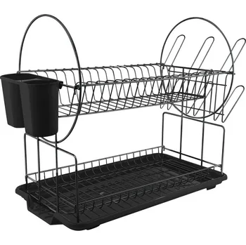 Odkapávač na nádobí HAUS ROLAND Odkapávač na nádobí, polypropylen, 52,5x23,5x36 cm, barva černá