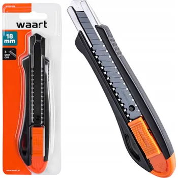 Pracovní nůž Nůž s odlamovací čepelí 18 mm, plastové tělo, kovové vedení