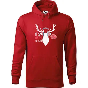 Pánská mikina DOBRÝ TRIKO Pánská mikina s potiskem Ho ho ho Velikost pánské mikiny: S, Barva: Červená