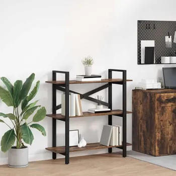 Knihovna Knihovna Kouřový dub 100 x 33,5 x 102 cm kompozitní dřevo