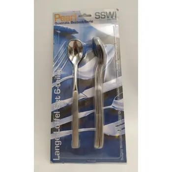 Příbor SSW PEARL Koktejlové lžičky saténové, sada 6 ks