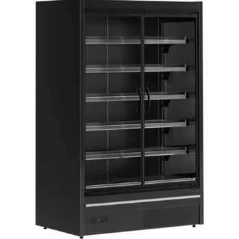 Lednice TEFCOLD Chladicí Vitrína Přístěnná MDCA 1250 HB + AKCE | 1049 / 740 l, 2-Dveřová, Černá, Křídlové dveře, Servis ČR