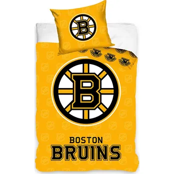 Povlečení TipTrade NHL Boston Bruins Shields 135 x 200, 80 x 80 cm zipový uzávěr