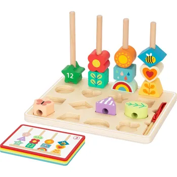 Dřevěná hračka Wooden Beads Sequencing Toy Set