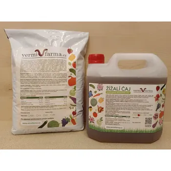 Hnojivo Vermifarma Balíček vermikompost 2 litry a žížalí čaj 3 litry