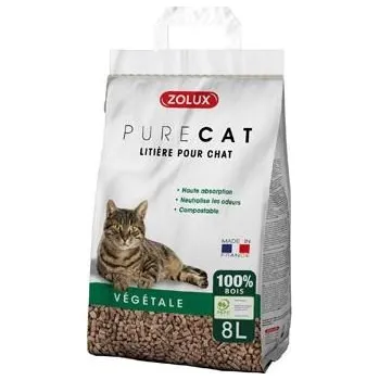 Zolux Podestýlka Purecat Wooden Pellets Zolux, 8 l