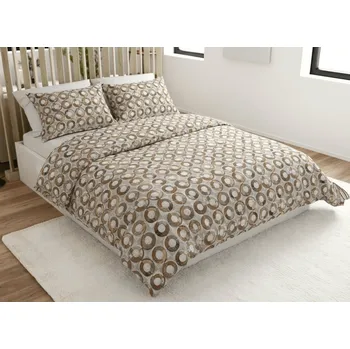 Povlečení Povlečení z mikrovlákna CIRELLO hnědo-šedé Rozměr povlečení: 70 x 90 cm | 140 x 220 cm